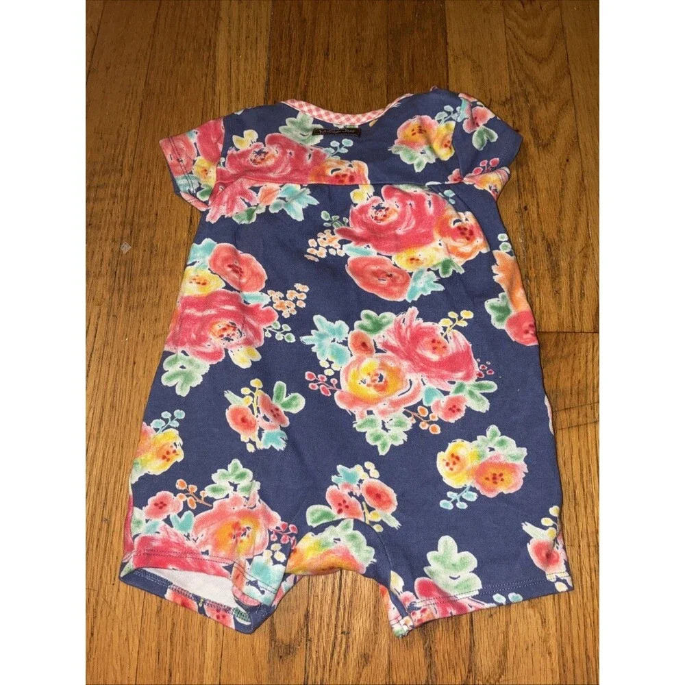 Matilda Jane Toddler girls Blue Floral Romper Size 18-24 Months